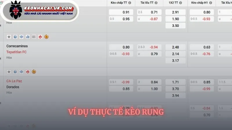 Ví dụ cách đánh kèo rung siêu dễ hiểu